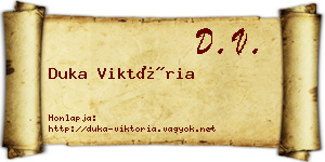 Duka Viktória névjegykártya
