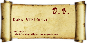 Duka Viktória névjegykártya